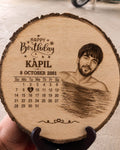 Personalised wooden birthday plaque