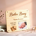 Personalised Baby Announcement Wooden Plaque