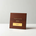Corporate Wooden Award Plaque with engraved brass plate