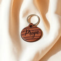 Personalised Wooden Name Keychain — walnut wood engraved name tag
