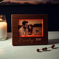 Wooden LED Photo Frame with warm backlight glow