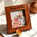 Gifts for Parents Wooden Frame — Mom &amp; Dad engraved keepsake
